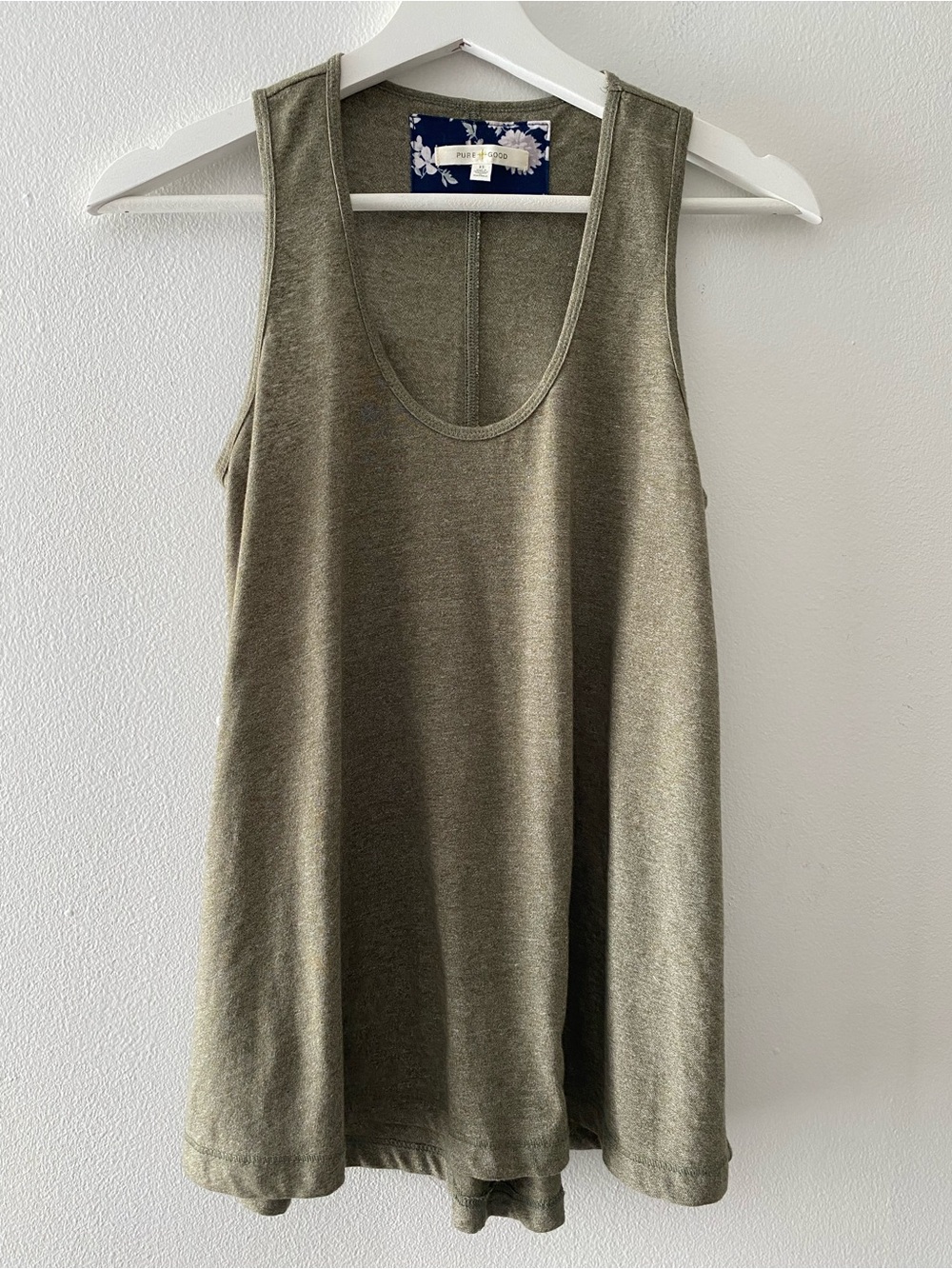 Pure + Good Women’s Sleeveless Scoop Neck Tank Top - Olive